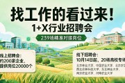 找工作的看过来！1+X行业招聘会，239场精准对接岗位