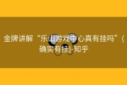 金牌讲解“乐山游戏中心真有挂吗”(确实有挂)-知乎