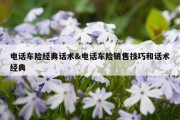 电话车险经典话术&amp;电话车险销售技巧和话术经典
