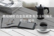  教程辅助 白金岛湘潭 有挂没有(确实有挂)-知乎