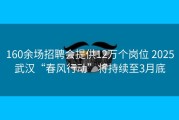 160余场招聘会提供12万个岗位 2025武汉“春风行动”将持续至3月底