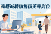 高薪诚聘销售精英等岗位，扫码看招聘详情及联系方式