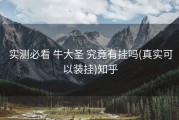  实测必看 牛大圣 究竟有挂吗(真实可以装挂)知乎