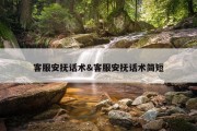 客服安抚话术&amp;客服安抚话术简短