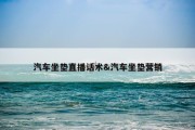 汽车坐垫直播话术&amp;汽车坐垫营销