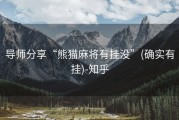 导师分享“熊猫麻将有挂没”(确实有挂)-知乎