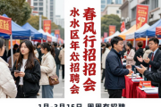 2026年水城区春风行动招聘会：家门口选岗，求职招工更便捷