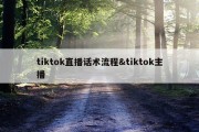 tiktok直播话术流程&amp;tiktok主播
