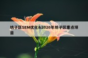 坊子区SEM优化&amp;2020年坊子区重点项目