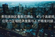 贵阳高新区春季招聘会：471个高薪岗位助力区域经济发展与人才精准对接