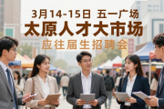 3月14-15日五一广场太原人才大市场应往届生招聘会