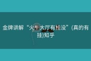 金牌讲解“火牛大厅有挂没”(真的有挂)知乎