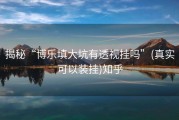 揭秘“博乐填大坑有透视挂吗”(真实可以装挂)知乎