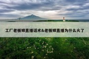 工厂老板娘直播话术&amp;老板娘直播为什么火了