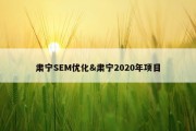 肃宁SEM优化&amp;肃宁2020年项目