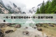 一对一直播打招呼话术&amp;一对一直播打招呼脚本