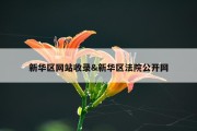 新华区网站收录&amp;新华区法院公开网