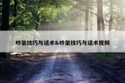吵架技巧与话术&amp;吵架技巧与话术视频