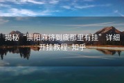 揭秘“崇阳麻将到底那里有挂”详细开挂教程- 知乎