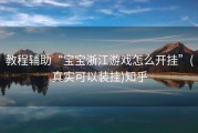 教程辅助“宝宝浙江游戏怎么开挂”(真实可以装挂)知乎