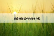 敏感修复话术的简单介绍