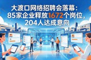 大渡口网络招聘会落幕：85家企业释放1672个岗位，204人达成意向