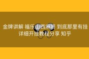  金牌讲解 福乐山西麻将 到底那里有挂详细开挂教程分享 知乎
