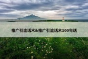 推广引流话术&amp;推广引流话术100句话