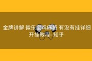  金牌讲解 微乐宝鸡麻将 有没有挂详细开挂教程- 知乎