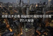 拓客话术必看 揭秘如何高效吸引顾客的5大秘诀