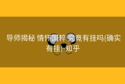  导师揭秘 情怀国粹 究竟有挂吗(确实有挂)-知乎