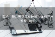 揭秘“新九天到底有挂吗”详细开挂教程- 知乎