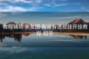  教程辅助 亲友圈 有没有透视挂开挂教程-知乎