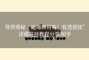 导师揭秘“沧海麻将有没有透视挂”详细开挂教程分享 知乎
