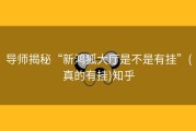 导师揭秘“新鸿狐大厅是不是有挂”(真的有挂)知乎
