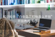 知识科普“白金岛三打哈怎么开挂”开挂教程-知乎