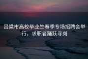 吕梁市高校毕业生春季专场招聘会举行，求职者踊跃寻岗
