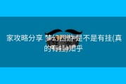  家攻略分享 梦幻西游 是不是有挂(真的有挂)知乎