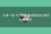  分享一款 卡贝大厅 有透视挂吗(真的有挂)知乎