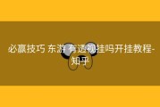  必赢技巧 东游 有透视挂吗开挂教程-知乎