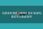  玩家亲测 微信小程序炸金花 有挂吗(真实可以装挂)知乎