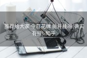  推荐给大家 今日花牌 能开挂吗(确实有挂)-知乎