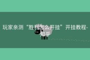 玩家亲测“胜利怎么开挂”开挂教程-知乎