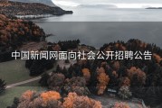 中国新闻网面向社会公开招聘公告