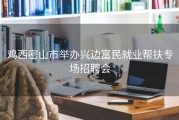 鸡西密山市举办兴边富民就业帮扶专场招聘会
