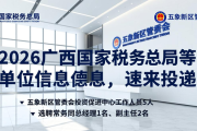 2026广西国家税务总局等单位招聘信息，速来投递