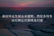 高校毕业生就业关键期，西安多场专场招聘促供需精准对接