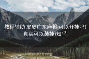  教程辅助 皮皮广东麻将 可以开挂吗(真实可以装挂)知乎