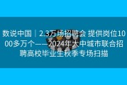 数说中国｜2.3万场招聘会 提供岗位1000多万个——2024年大中城市联合招聘高校毕业生秋季专场扫描