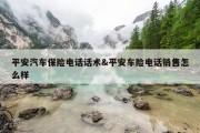 平安汽车保险电话话术&amp;平安车险电话销售怎么样